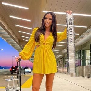 Ronny Kobo SZ XS yellow dress